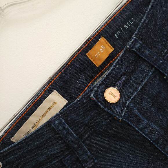 Pilcro and the Letterpress Stet Ankle Skinny Jeans Hem Slit Dark Wash Women 28 - Picture 8 of 9